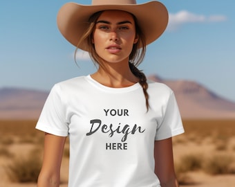 Bella Canvas 3001 Mockup, Bella Canvas White Shirt, White Shirt Mockup, Lifestyle Mockup, Model Mockup, Boho Mockup, Summer Mockup