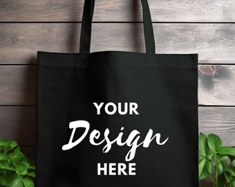 Black Tote Bag Mockup, Plain Canvas Tote Bag, Mock Up Tote, Simple Tote Bag Product, Canvas Tote Mockup, Canvas Shopping Bag Mockup.