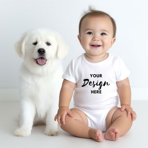 Kids And A Dog Mockup, White TShirt Mockup, Bella Canvas 3001 Mockup, Children Mockups, White Shirt Mockup, Toddler Shirt Mockup, Pet Mockup