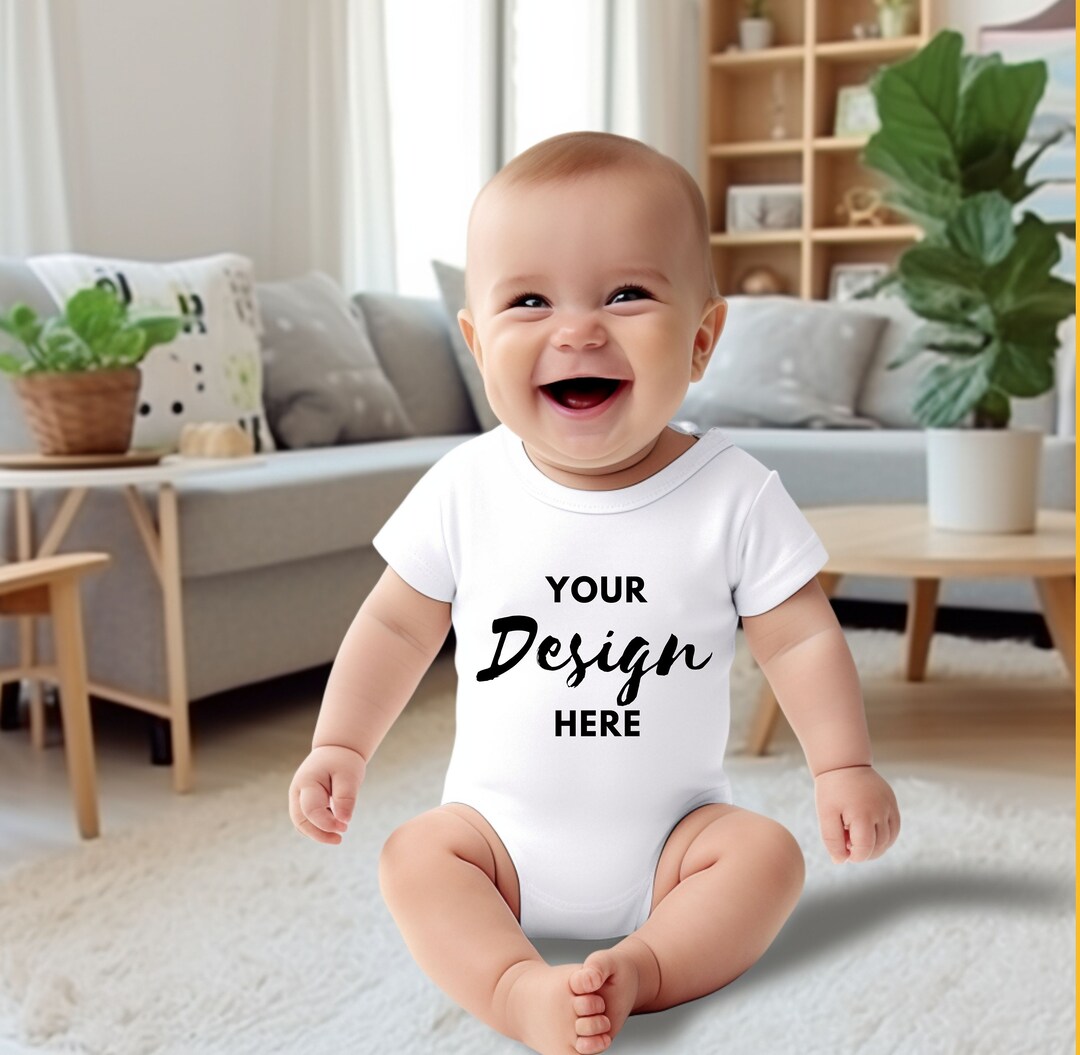 Infant Onesie Mockups White Baby Bodysuit Mockup Bodysuit Etsy