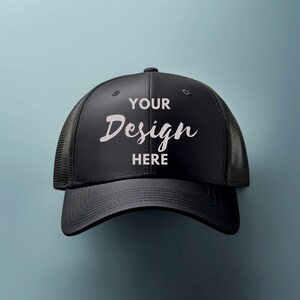 Black Baseball Hat Mockup, Mesh Cap Mockup, Black Hat Mockup, Blank Baseball Hat Mockup, Mens Hat Mockup, Black Cap Mockup Summer Hat Mockup