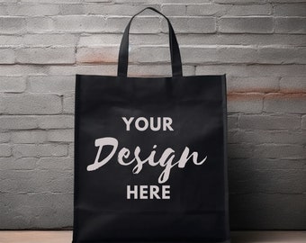 Black Tote Bag Mockup, Plain Canvas Tote Bag, Mock Up Tote, Simple Tote Bag Product, Canvas Tote Mockup, Canvas Shopping Bag Mockup.