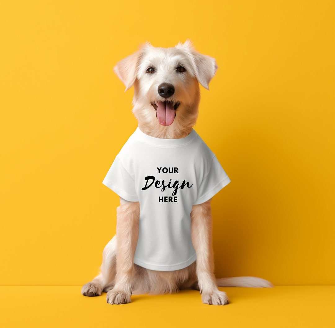 Dog Tshirt Canvas Mockup, Dog Tee Mockup, Dog Model Mockup, Dog Shirt