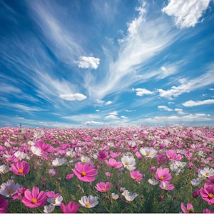 Spring Floral Field Digital Photography Backdrop (Digital Download)
