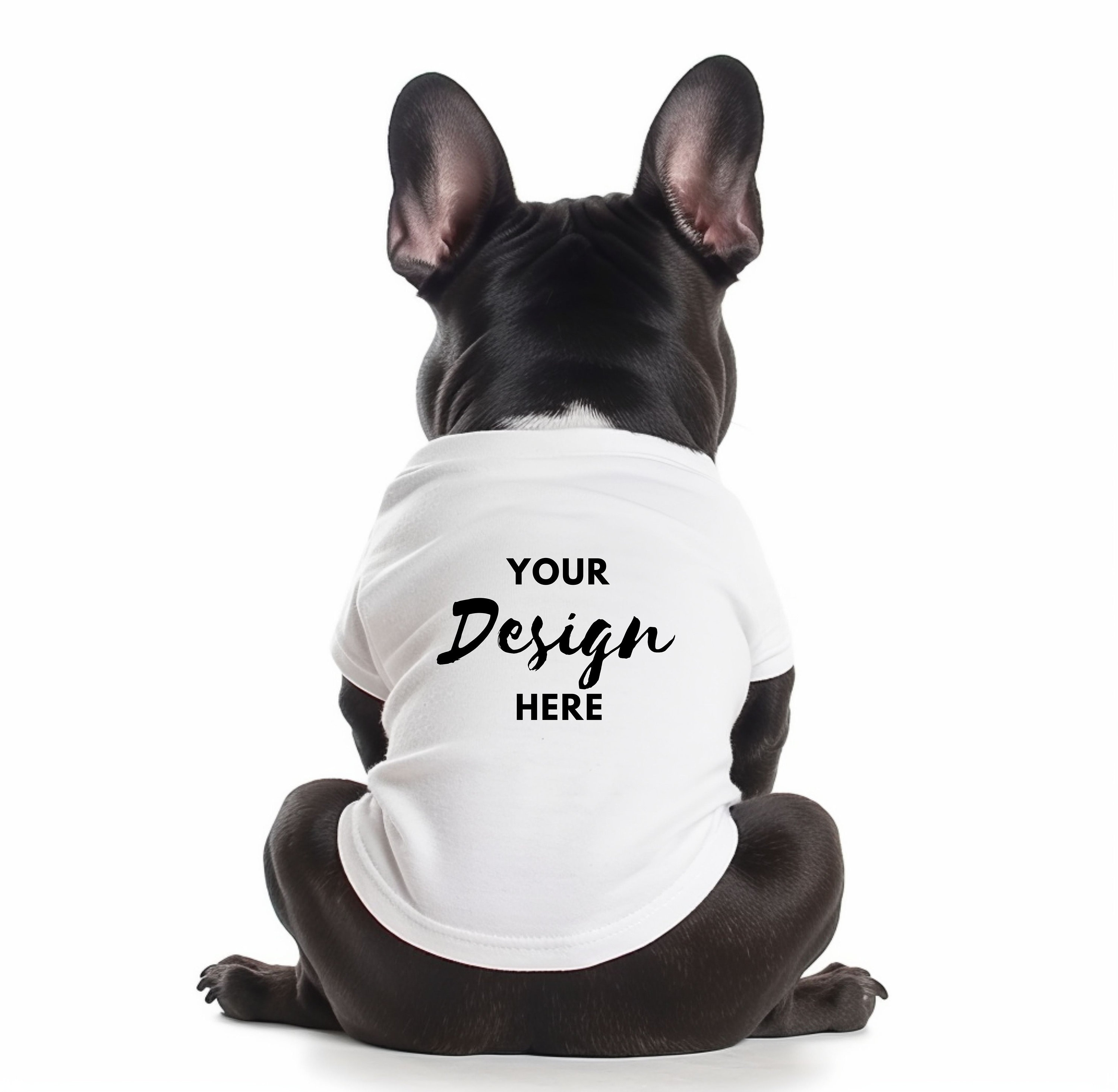 Dog top white shirt