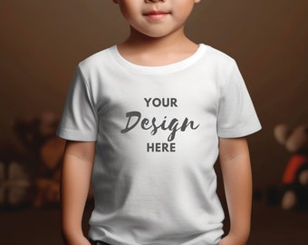 Kinder Tshirt Mockup, White Bella Canvas 3001 Mockup, Modell Mockup, Kinder Modell Mockup, Kind Tshirt Mockup, Kinder Mockup, Diverse Kinder Mockup