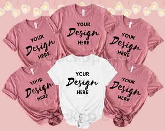Group Shirt Mockup, Bridal Party  Bella Canvas Shirt Mockup Hen Party Family Group Tshirt Mock Up Bridesmaid Bachelorette Tee Mockup PNG