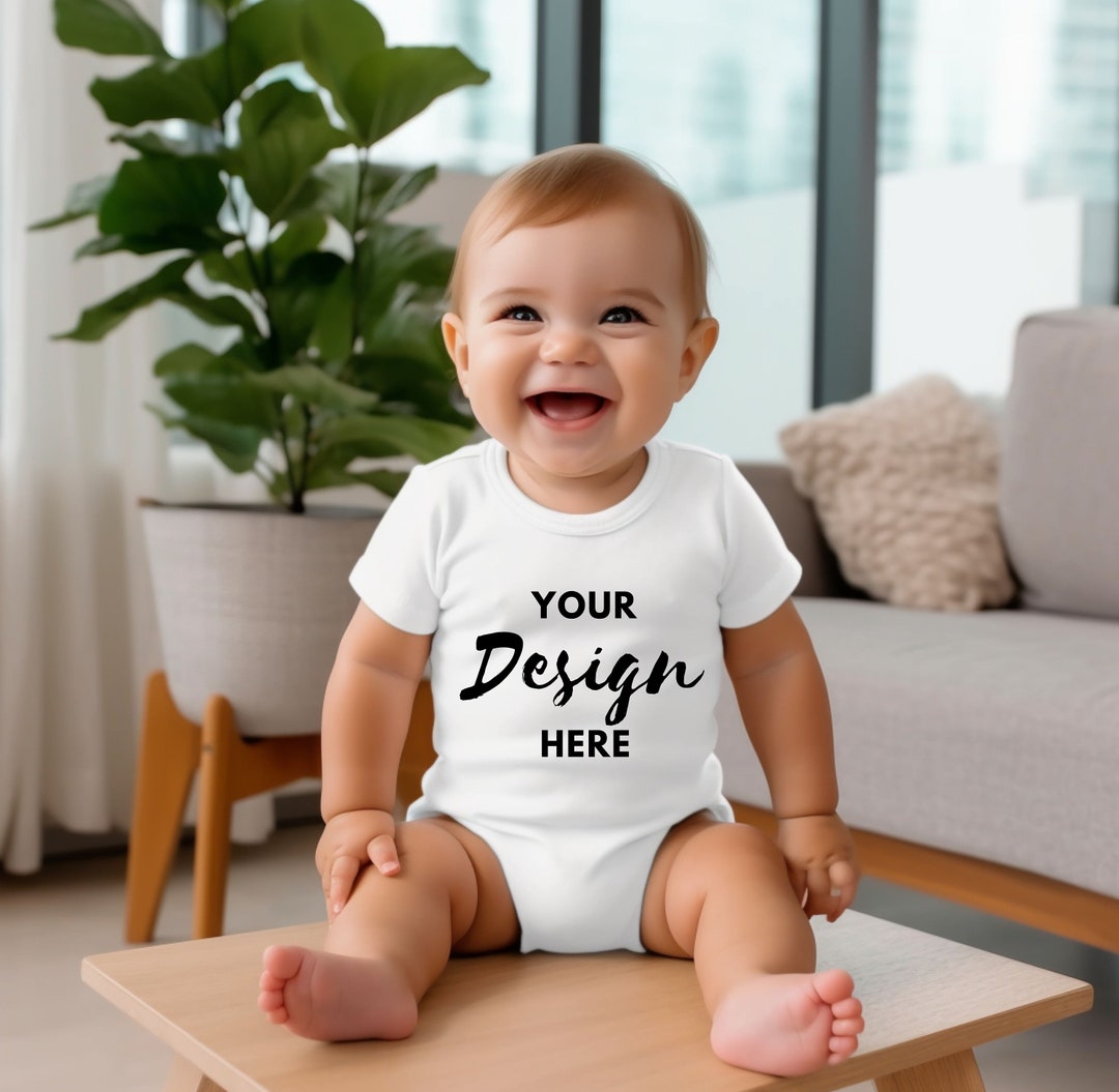 Infant Onesie Mockups White Baby Bodysuit Mockup Bodysuit Etsy