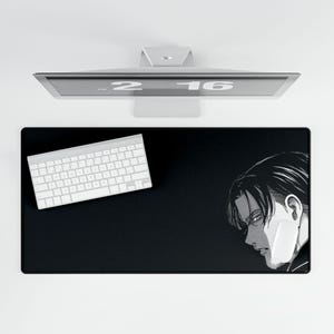 Levi Ackerman Mouse Pad, Attack on Titan Desk Mat, Captain Levi Anime Gaming Mousepad, AOT Manga Decor, Otaku Gift for Gamers
