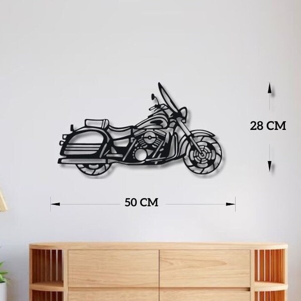 Silhouette Motos Harley - Décoration Murale en Métal/Steel - Wall Art