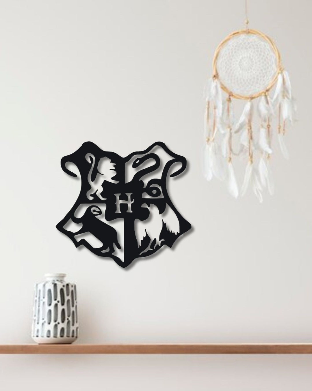 Harry Potter Coat of Arms Metal Wall Decoration - Etsy