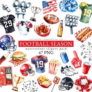 Wasserfarbe American Football Clipart, Fußball Clipart, Rugby Clipart, Sport Clipart, Spieltag PNG, Sportverein Clipart, Sport PNG, 014