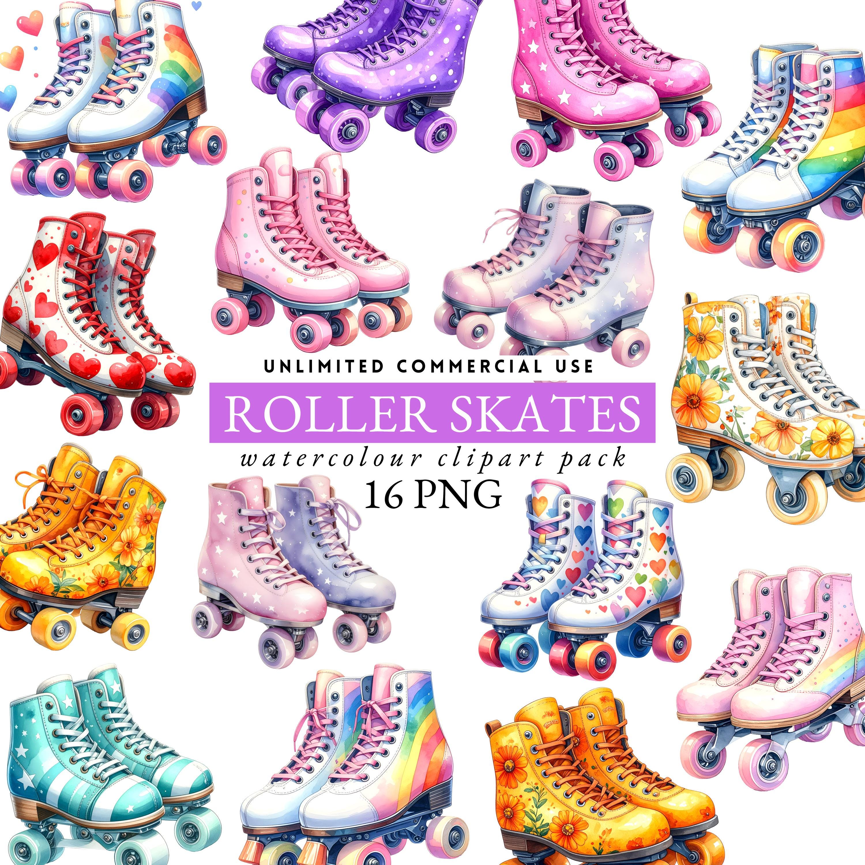 Vintage Rainbow Roller Skates - Etsy