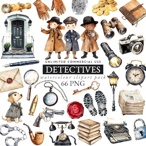 Detektiven Clipart, Geheimagent Clipart, Krimi, Spion Clipart, Privatdetektiv Clipart, Kinder Party Einladung, Escape Room png, 025