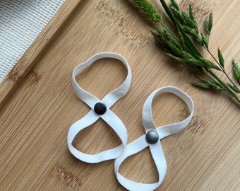 Schlingel sock holder, holder, socks, anti-slip, loops - NEW in soft white!