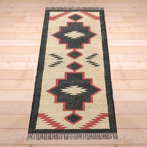 Handmade wool jute rug, Handwoven, Kilim jute area rug, Bohemian Flat weave, Personalized Gifts, Large size carpets
