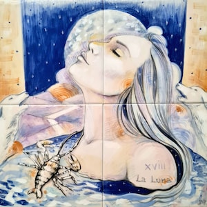 La Luna - Azulejos pintados à mão