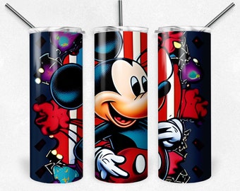 Cartoon Becher Design, Mickey Mouse Sublimation Designs Downloads, digitaler Download, 20 oz Becher Sublimations, digitale Datei, Becher wickeln