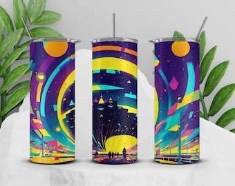 Halloween Tumbler Design | Sublimation Designs Downloads, Digital download, 20 oz tumbler sublimations, Colorfull Tumbler Wrap
