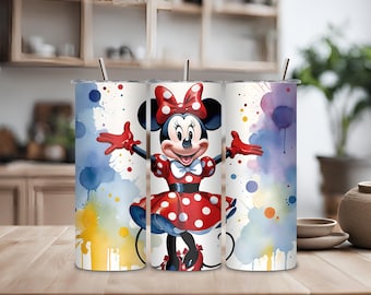 2024 Minnie Mouse Tumbler Wrap, 20oz Skinny Tumbler Wrap, 20 oz Tumbler Png Sublimation Design, Digital Instant Download Designs Template