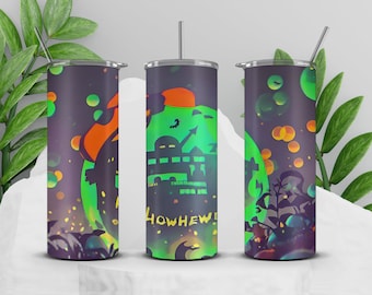 Halloween Becher Design | Sublimation Designs Downloads, digitaler Download, 20 oz Becher Sublimations, Pumpkin Tumbler Wrap