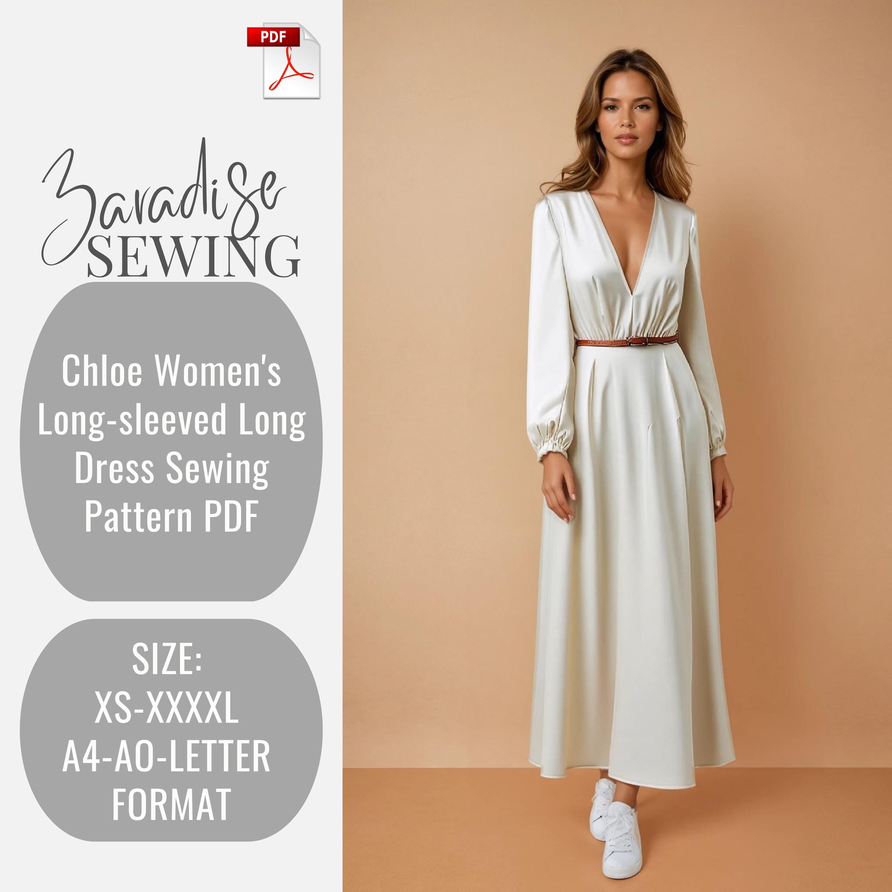 Chloé アンティーク風レース装飾シルク100ガウン