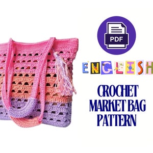 Crochet Market Bag Pattern PDF