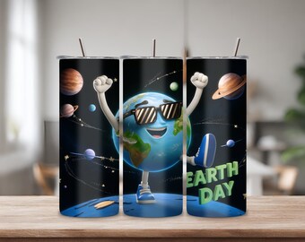 Earth Day 2024 Tumbler Wrap, Funny Earth Day Png, Earth Png, Save the Planet Png, Happy Earth Day 2024 Png, Sublimation Designs