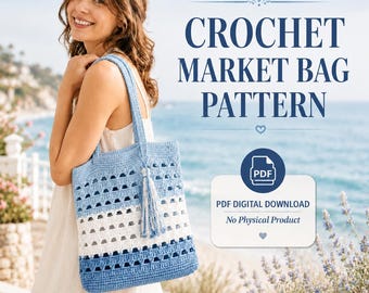 Crochet Market Bag Pattern PDF