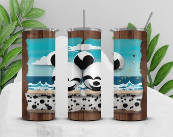 Mickey And Minnie 20oz Skinny Tumbler, Mickey Sublimation, Skinny Tumbler Png, Mickey Tumbler Png, Minnie Tumbler Wrap, Mickey Mouse Png