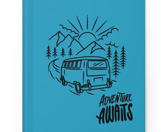 Hardcover Travel Journal, Adventure Journal, Adventure Awaits Journal, RV Journal, Mountains Journal, Travel Notebook, Adventure Notebook
