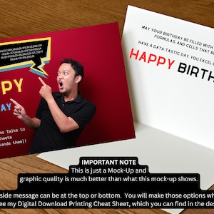 Employee Birthday Card - Spreadsheet Guru - Man