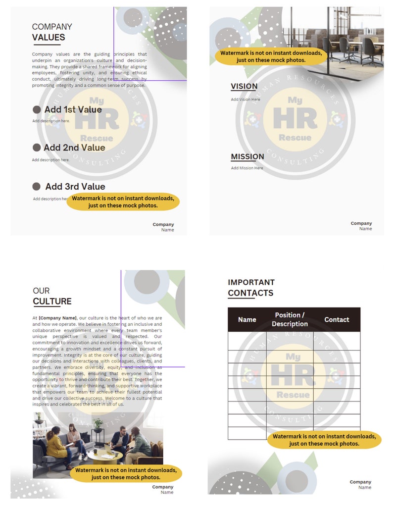 Employee Handbook & Employment Policies Template Download in PDF