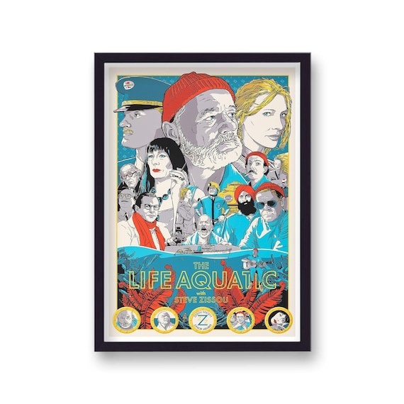 ライフ・アクアティック V10 映画ポスター - ホームデコレーション