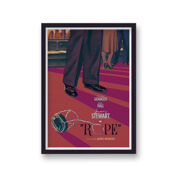 Cartel de la película ROPE de Alfred Hitchcock v4