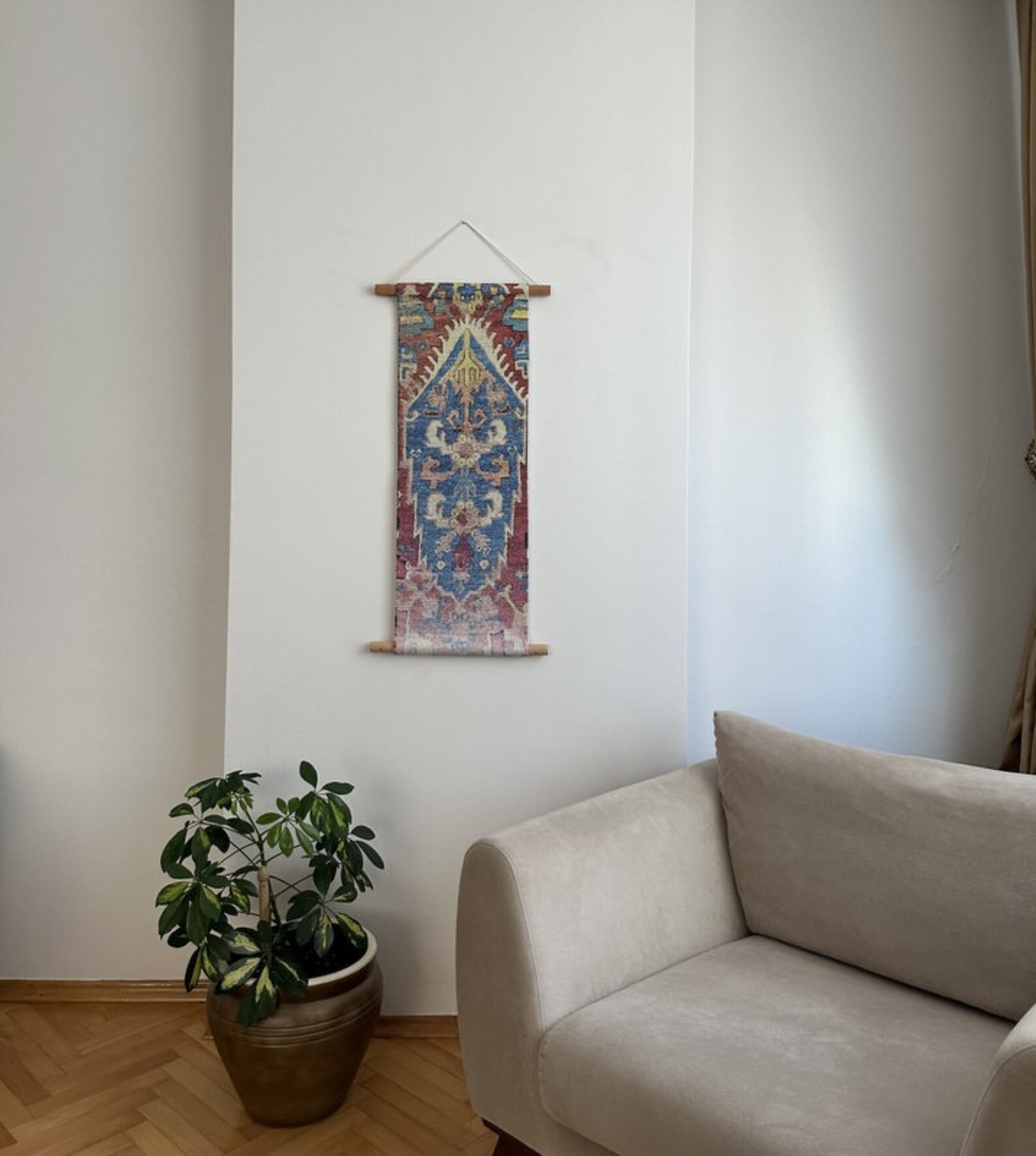 Illustration of Fabric Wall Hanging Decor