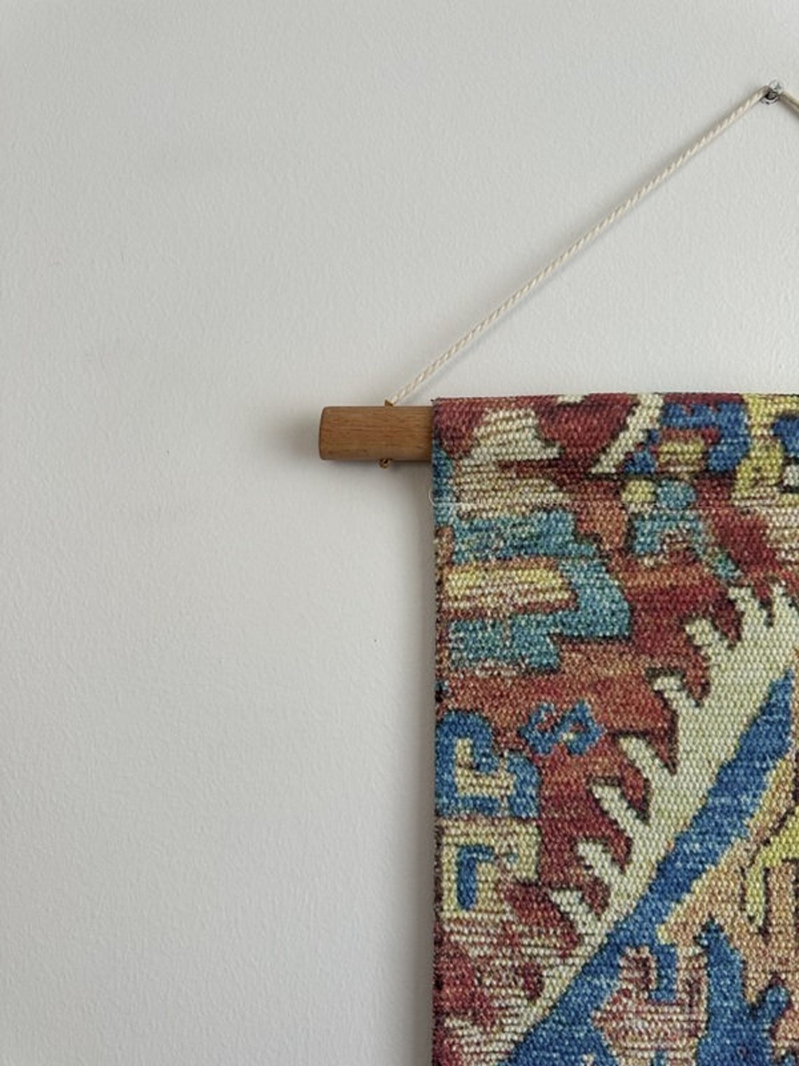 View of Bohemian Wall Decor, Fabric Wallhanging, Decorative Hanging, Wall Art ...