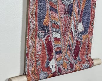 Bohemian Wall Decor, Fabric Wallhanging, Decorative Hanging, Wall Art Prints, Kilim Rug, Wall Hanger, Handwoven Wall Hanging,Bedroom Decor