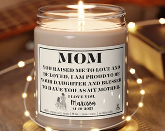 Mother of the Bride Gift from Daughter, Mother of the Bride Keepsake, Wedding Day Gift for Parents, Custom Mother of the Bride Gift, Candles