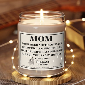 Mother of the Bride Gift from Daughter, Mother of the Bride Keepsake, Wedding Day Gift for Parents, Custom Mother of the Bride Gift, Candles
