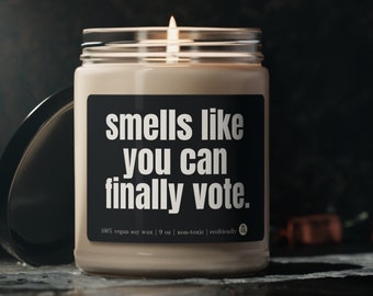Right to Vote Candle Gift for Eighteenth Birthday Funny Candle Gift for 18 Year Old Birthday Gift for American Citizenship Gift Idea for Box