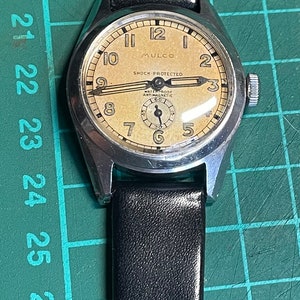 Orologio Mulco automatico "Bumper" vintage raro dei primi anni '40