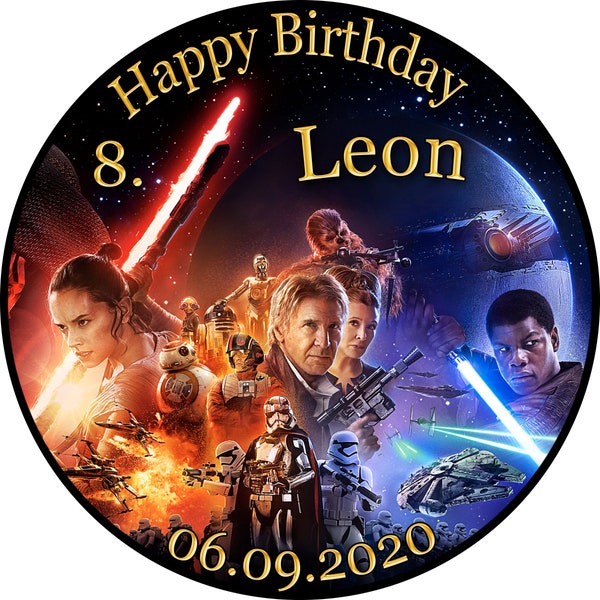 Cake topper photo cake cake image children's birthday Star Wars SW01 (sugar paper)