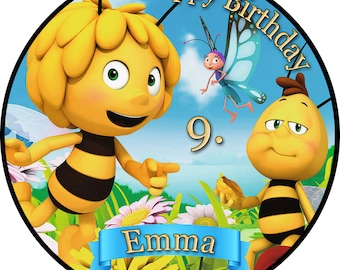 Cake topper photo cake cake image children's birthday Maya the Bee BMa01 (sugar paper)