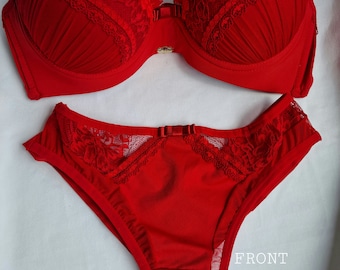 Lencería/sujetador/nickers/tanga de mujer talla brasileña PP-GG/regalo para ella/San Valentín