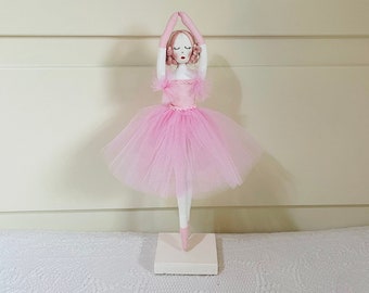Pink Ballerina, Handmade Doll for Gift,Doll for Kids Room Decor, Unique Ballerina, Gift for Daughter, Birthday Gift, Bedroom Decor