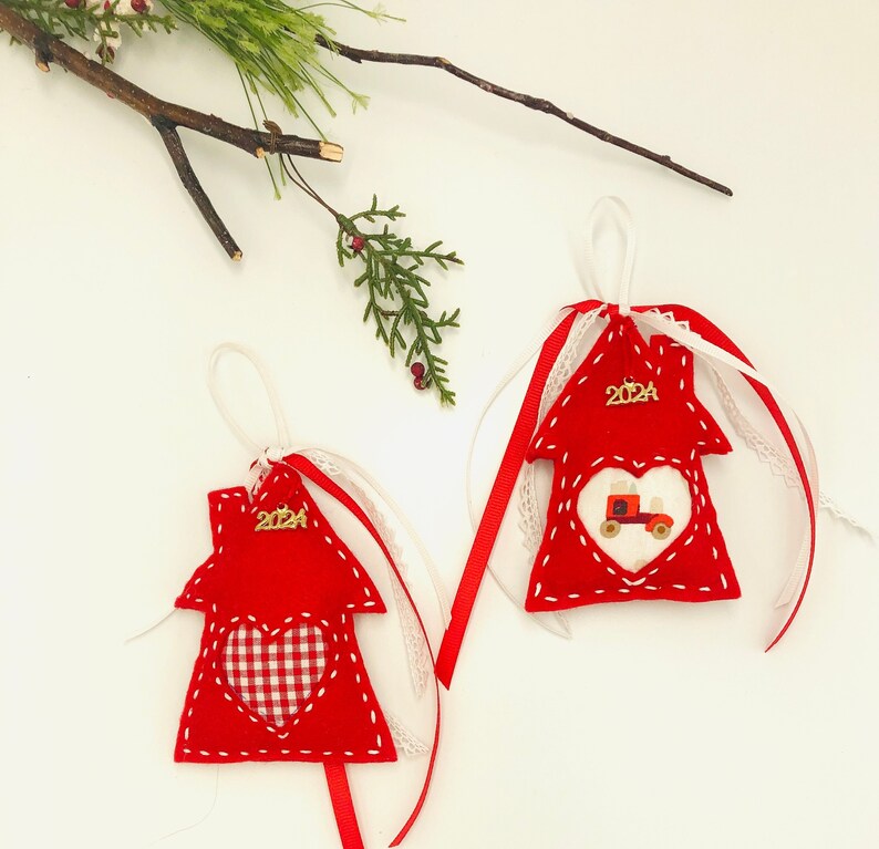 Lucky Charm 2024 Set of 2 New Home Ornament Holiday Decor Etsy Canada
