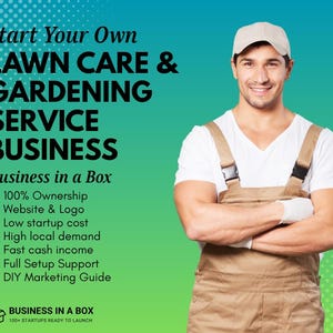 Begin je eigen gazononderhoud en tuinierservice+ aangepaste website, WordPress, branding, marketing inbegrepen