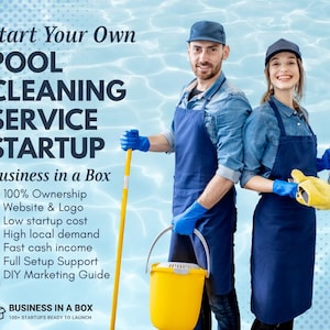Begin je eigen zwembadreinigingsservice + aangepaste website, WordPress, branding, marketing inbegrepen
