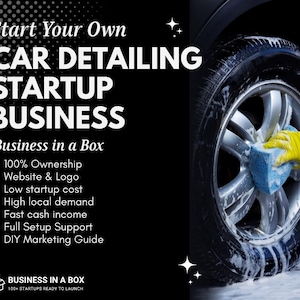 Start je eigen autodetailing Startup+ aangepaste website, WordPress, branding, marketing inbegrepen